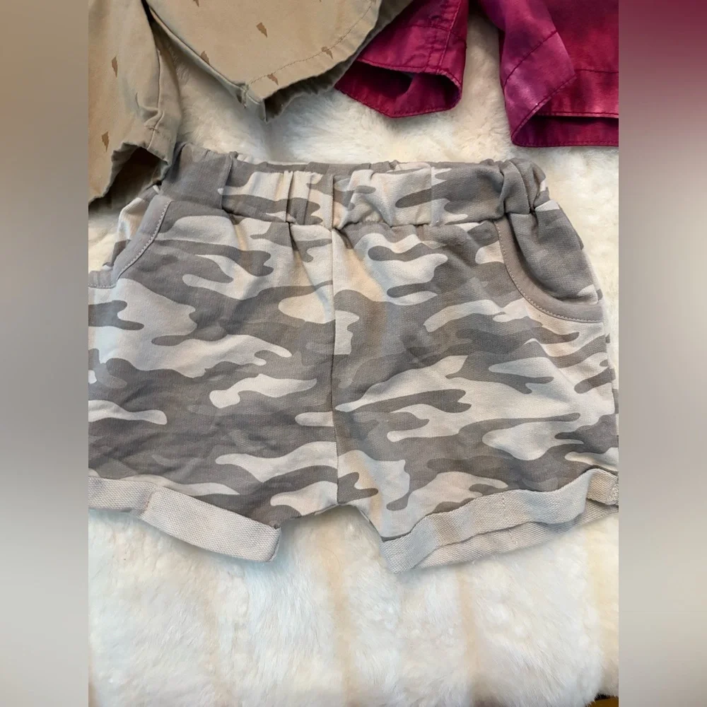4T bundle of boys summer shorts and swim Cargo, Tie-Dye, and Camo Set